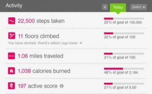 Image of Fitbit Ultra Wireless Activity screen shot