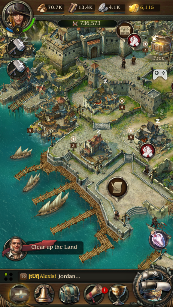 Image of Town and Fleet in Pirates TOW