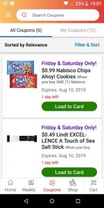 Ralph's App Friday and Saturday Only Coupon List