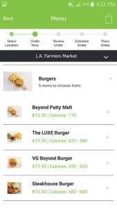 Veggie Grill App Mobile Ordering Menu