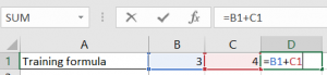 Image showing how formula can be edited directly in a cell