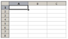 Image of blank spreadsheet with blank cells
