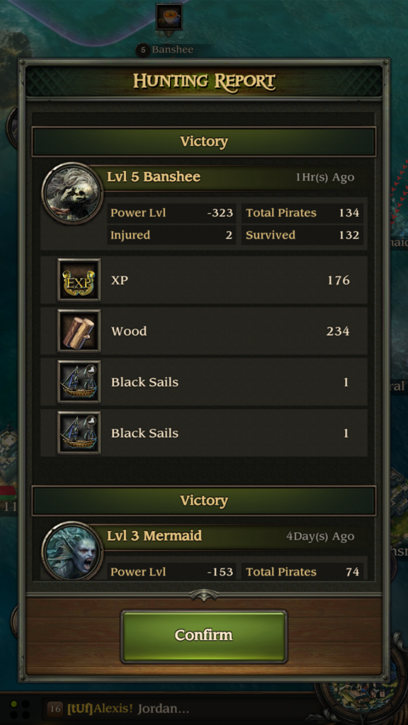 Image of Sea Battle Rewards Win in Pirates TOW