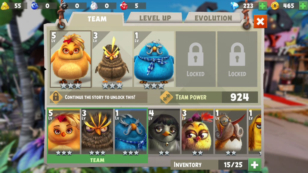 Image of Angry Birds Evolution Team Inventory