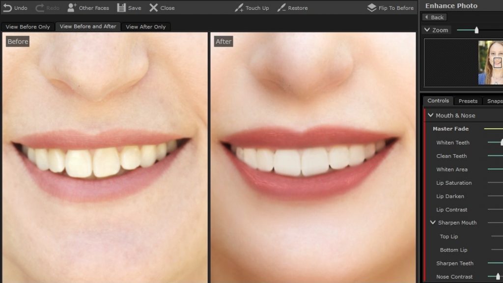 PortraitPro 17 Teeth Whitening