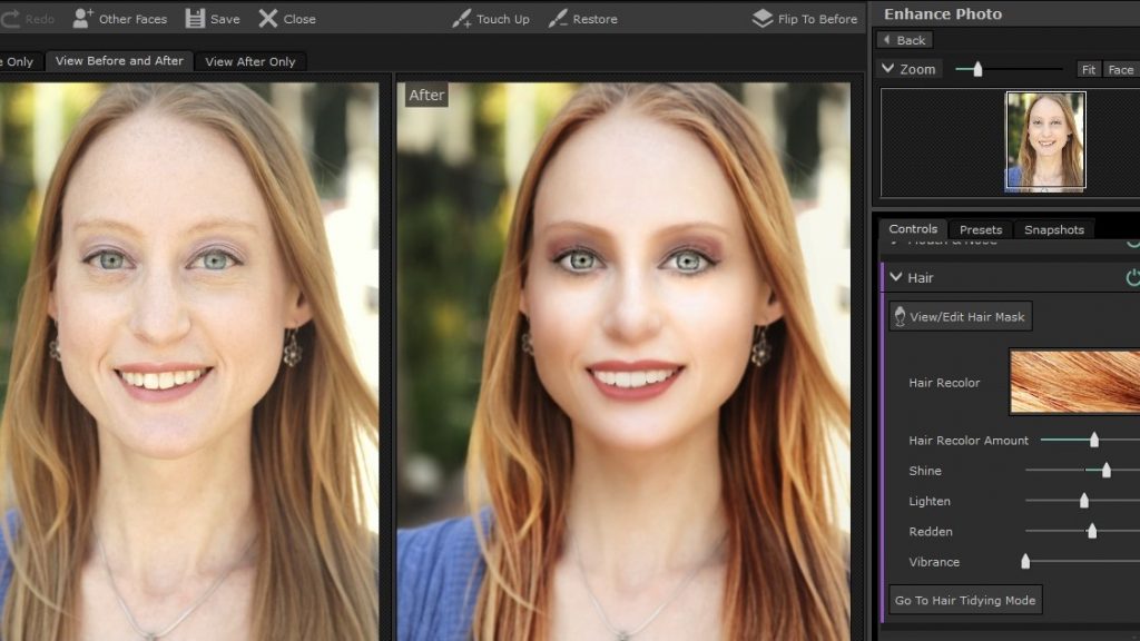 PortraitPro 17 Hair Color Tool