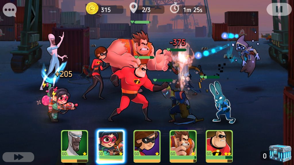 Disney Heroes: Battle Mode Battle in Progress