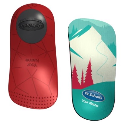 Dr. Scholl's Custom Contour 3D Printed Insoles 3/4 Length Top and Bottom