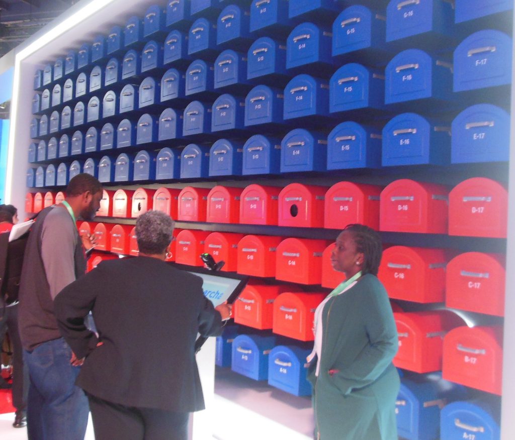 Postal Service Wall of Mail Boxes Game at CES 2020