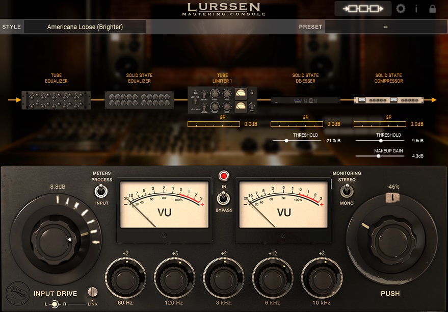Lurssen Mastering Console Effects Rack View