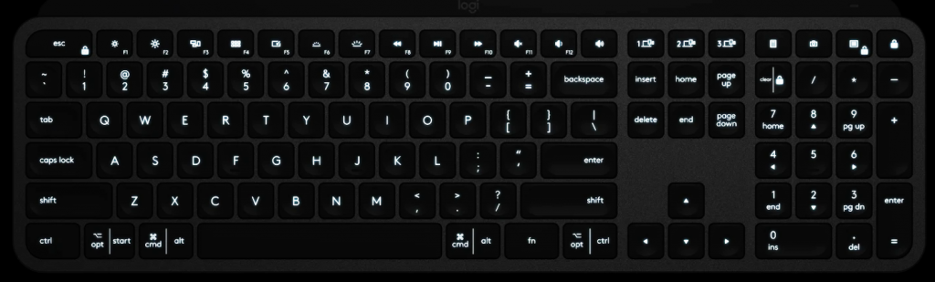 logitech mx keys light