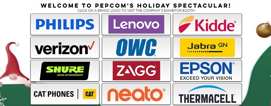 Pepcom's Holiday Spectacular 2021 Welcome Screen