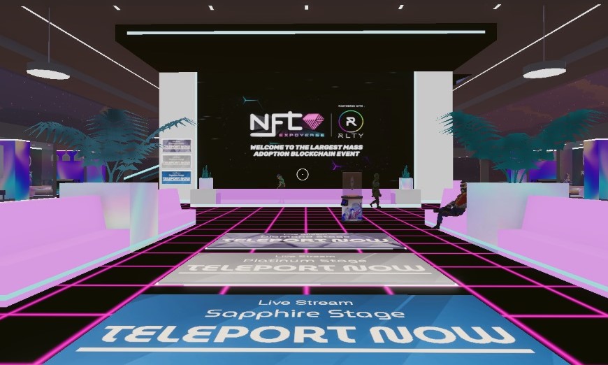 NFT Expoverse Los Angeles in Decentraland Metaverse Lobby