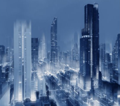 Digital city fictional image