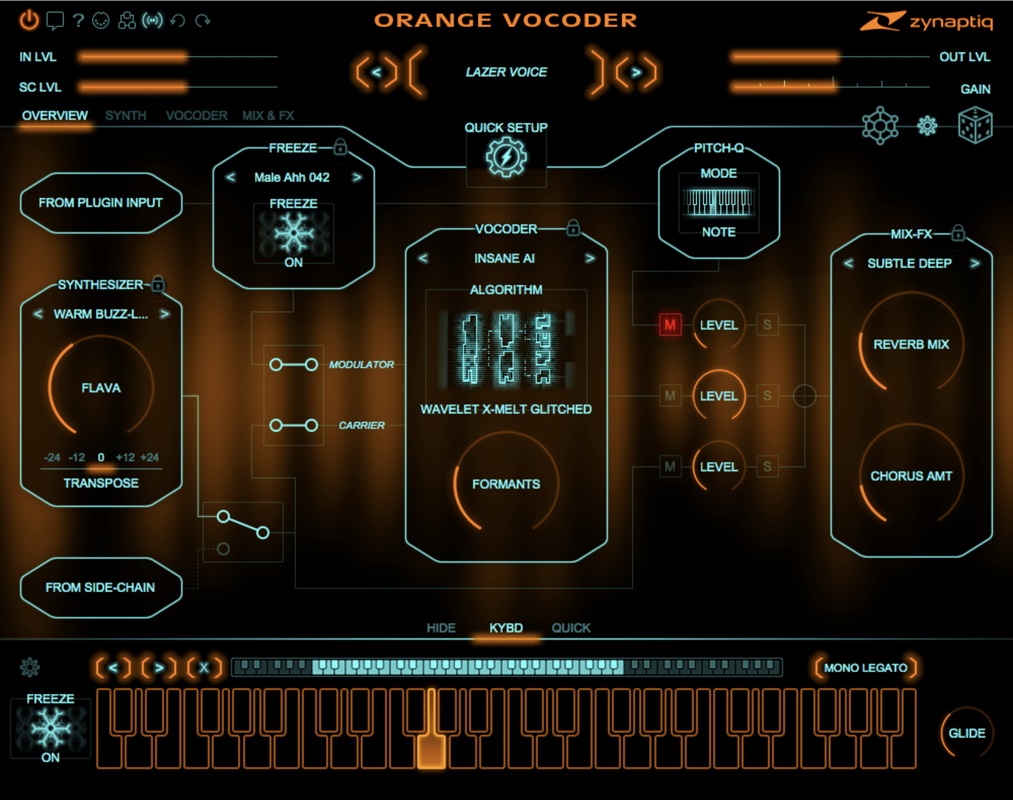 Orange Vocoder IV vocal synth software.