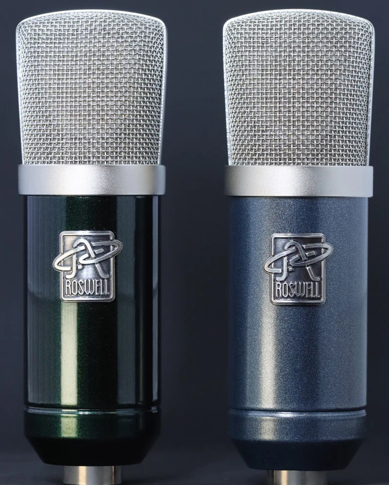Two Mini K47 microphones from Roswell Pro Audio.