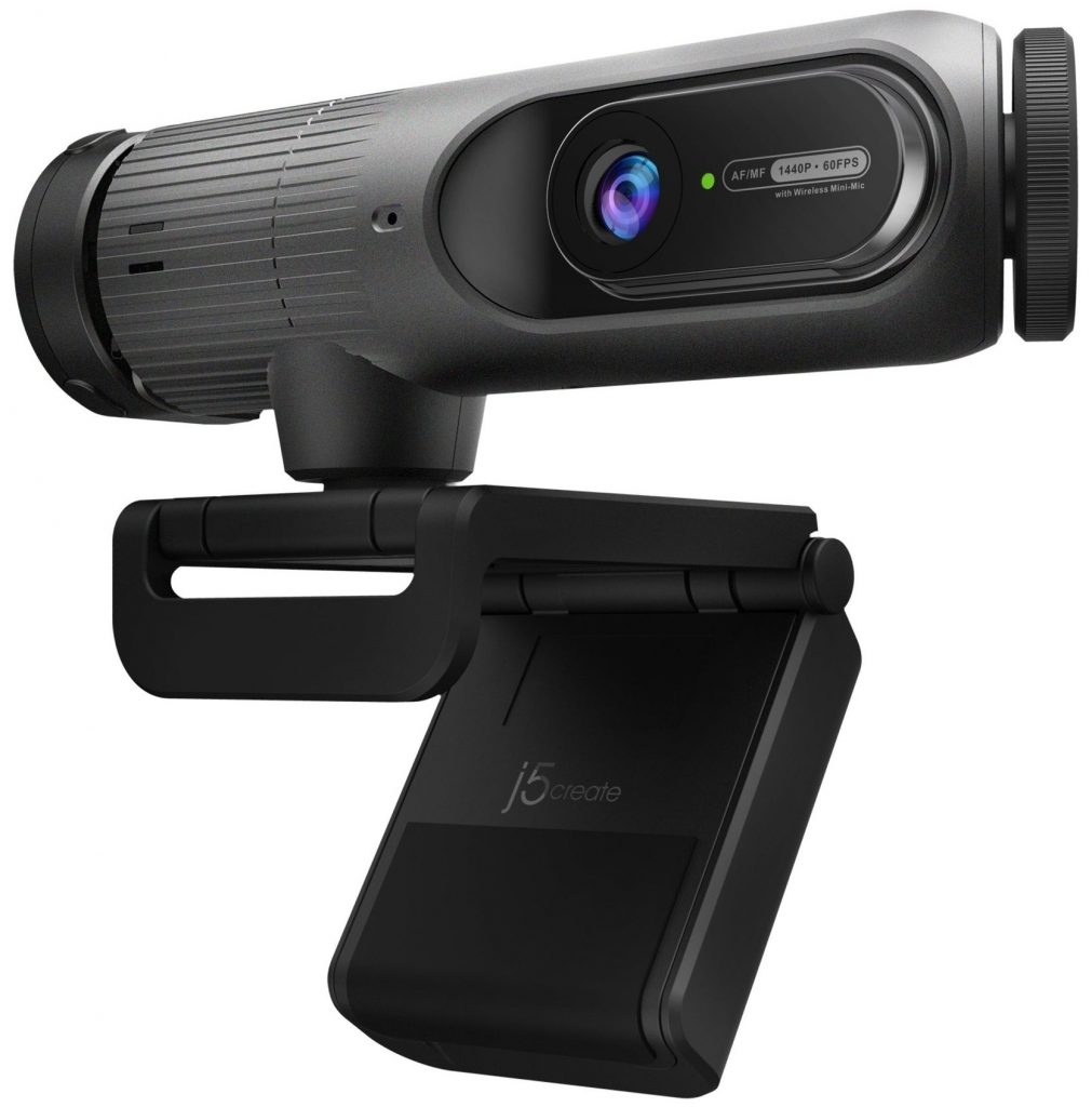 JVU300 wireless webcam from j5create, with hinged monitor mount.