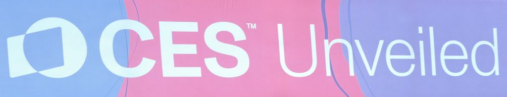 CES Unveiled banner with blue and pink background